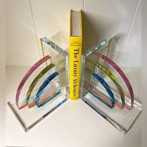 Max Studio Crystal Bookends (set of 2) New, but no Tags.  Book NOT included.